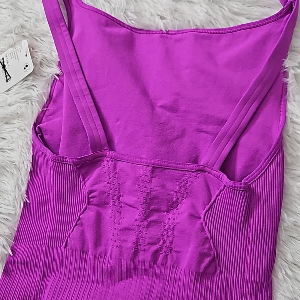 Free People Good Karma High Neck Runsie Neon Magenta. - Picture 10 of 13